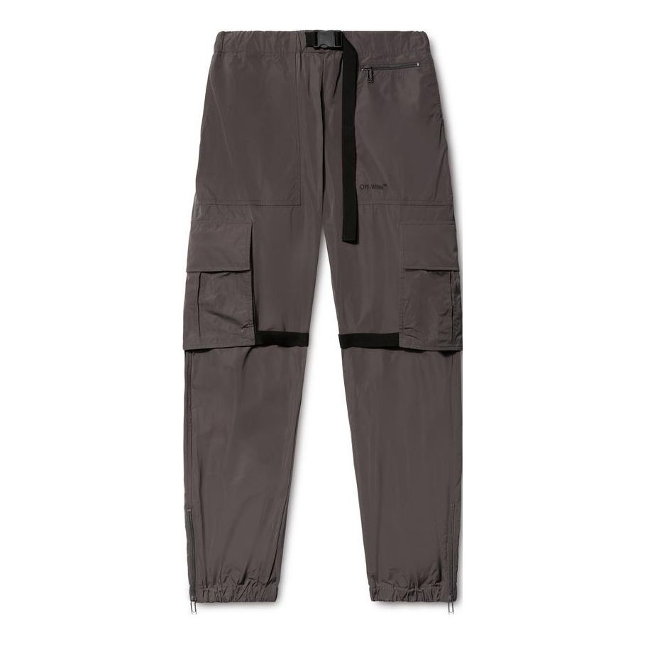 Cargo nohavice Off-White Diagonal-stripes Cargo Pants Šedá | OMCF031S23FAB0020710, 0