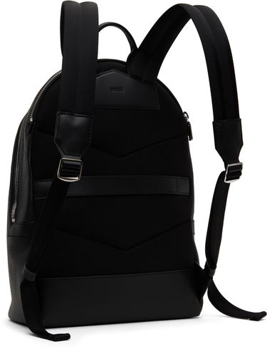 Batoh BOSS BOSS Smart Sleeve Grained Leather Backpack Čierna | 50536142, 2