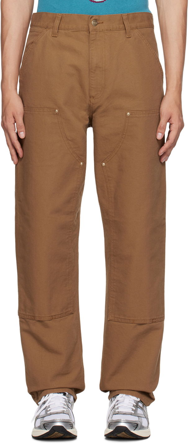 Cargo nohavice Carhartt WIP Double Knee Work Trousers Hnedá | I031501, 0