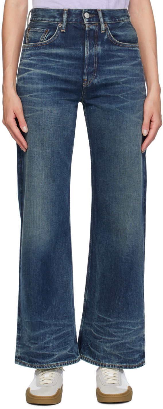 Džínsy Acne Studios Loose Fit Jeans Modrá | A00500