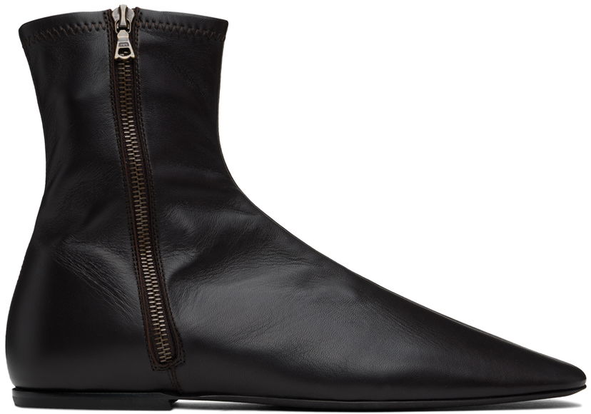 Oblečenie Dries Van Noten Dries Van Noten Leather Ankle Boots Čierna | MS242-1316