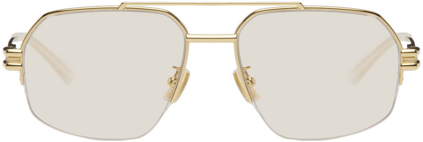 Slnečné okuliare Bottega Veneta Aviator Sunglasses Metalická | BV1127S, 0