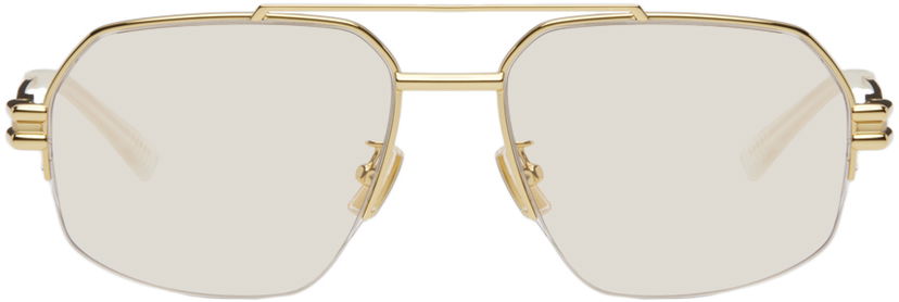 Slnečné okuliare Bottega Veneta Aviator Sunglasses Metalická | BV1127S