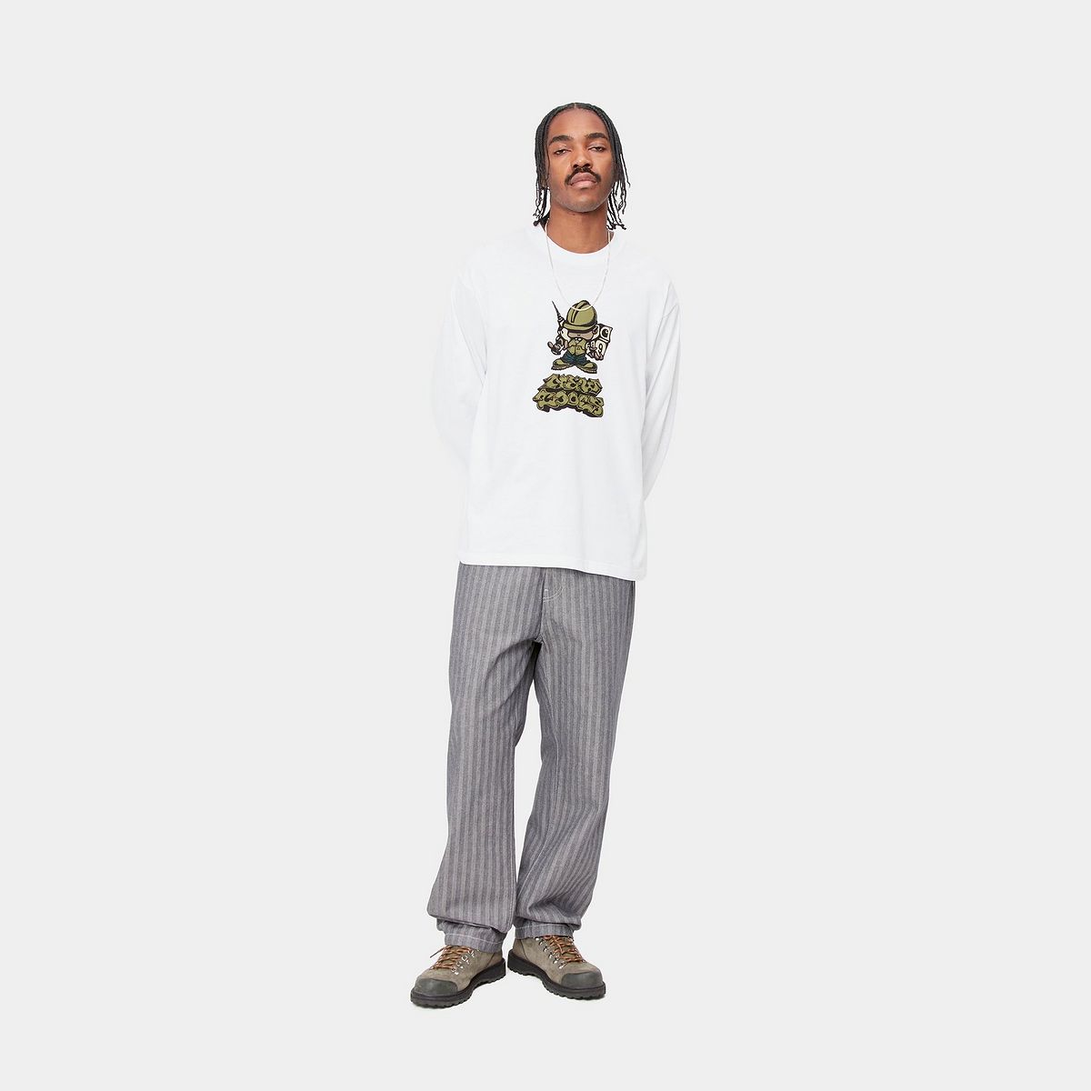 Tričko Carhartt WIP Long Sleeve Graphic Print T-Shirt Biela | I033954_8, 1