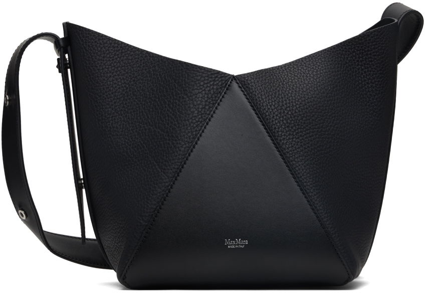 Taška cez rameno Max Mara Max Mara Small Leather Shoulder Bag Čierna | 2424516041600, 0