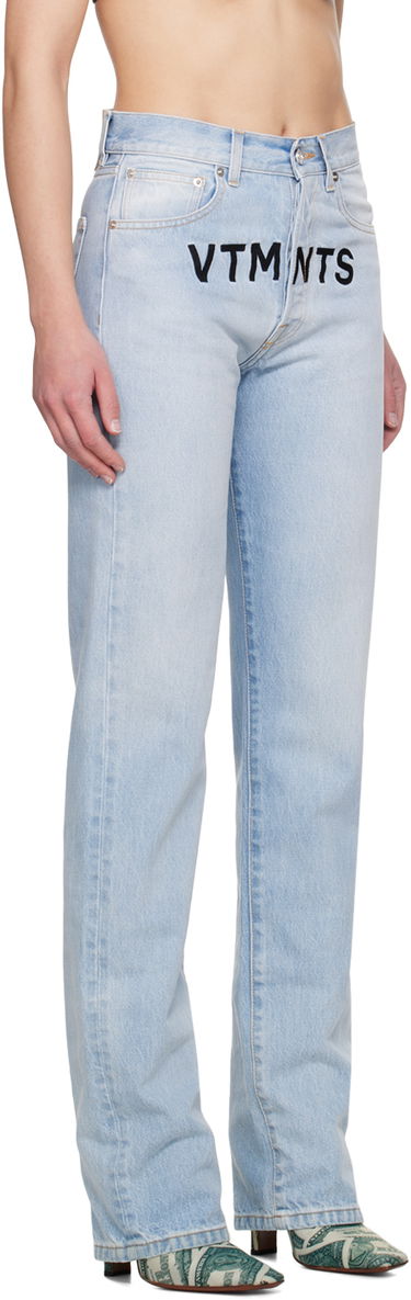 Džínsy VETEMENTS Embroidered Jeans Modrá | VL20PA280L, 1