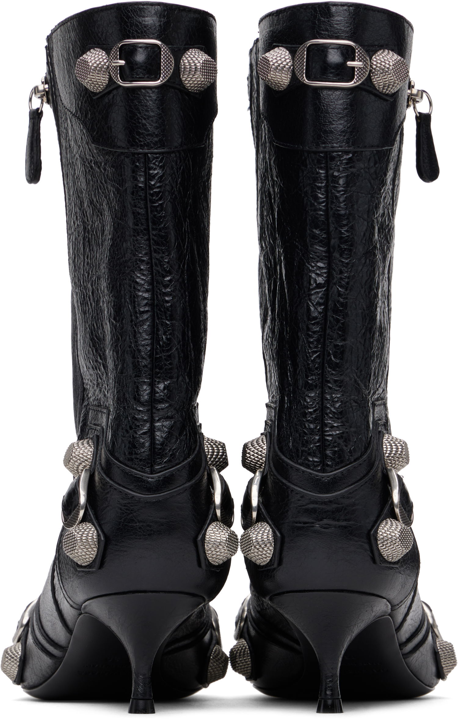 Tenisky a topánky Balenciaga Leather Ankle Boots with Metal Studs Čierna | 802082 WAD4E, 1