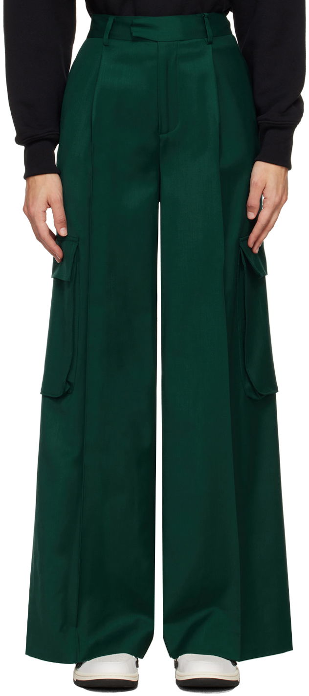 Nohavice AMIRI Pleated Trousers Zelené | PS24WPF008