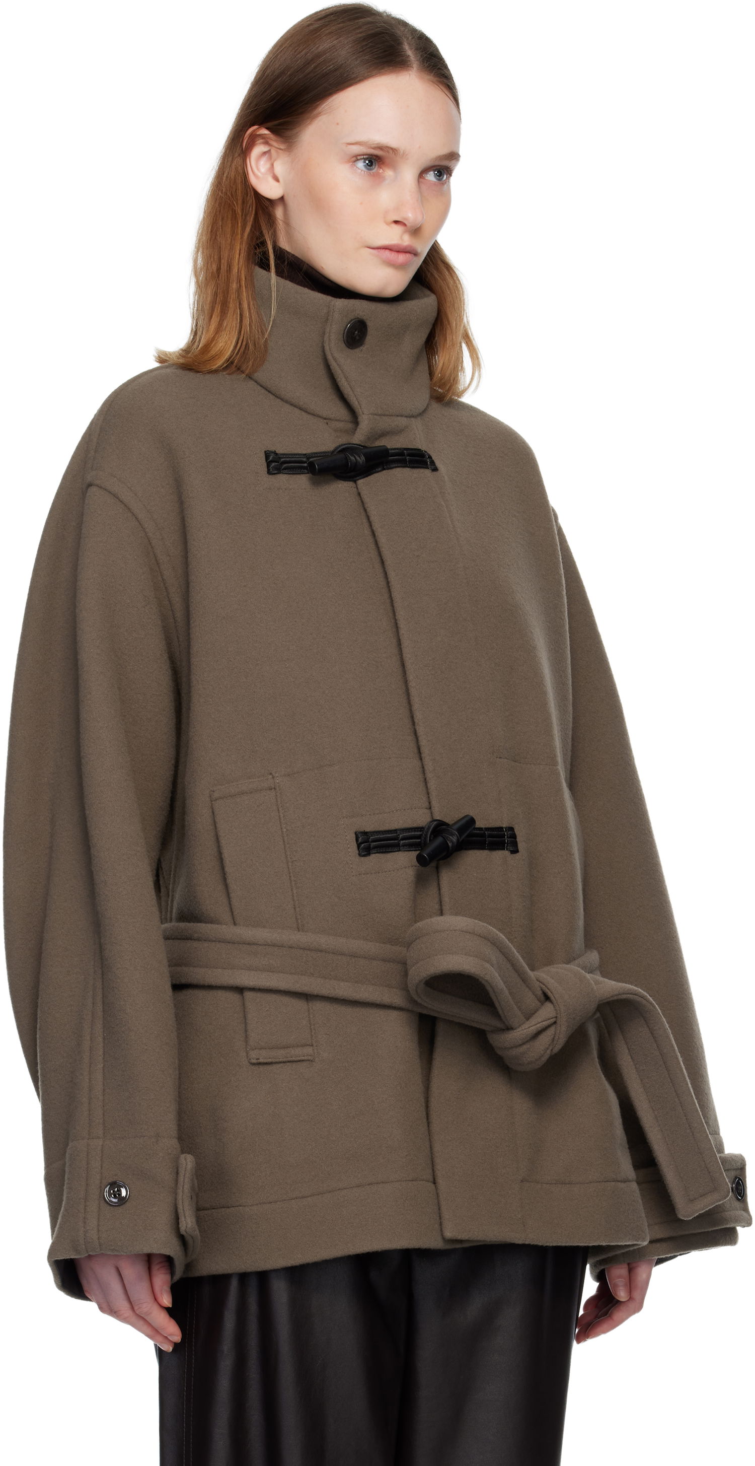Kabáty LEMAIRE Short Duffle Coat Hnedá | CO1113 LF1116, 1