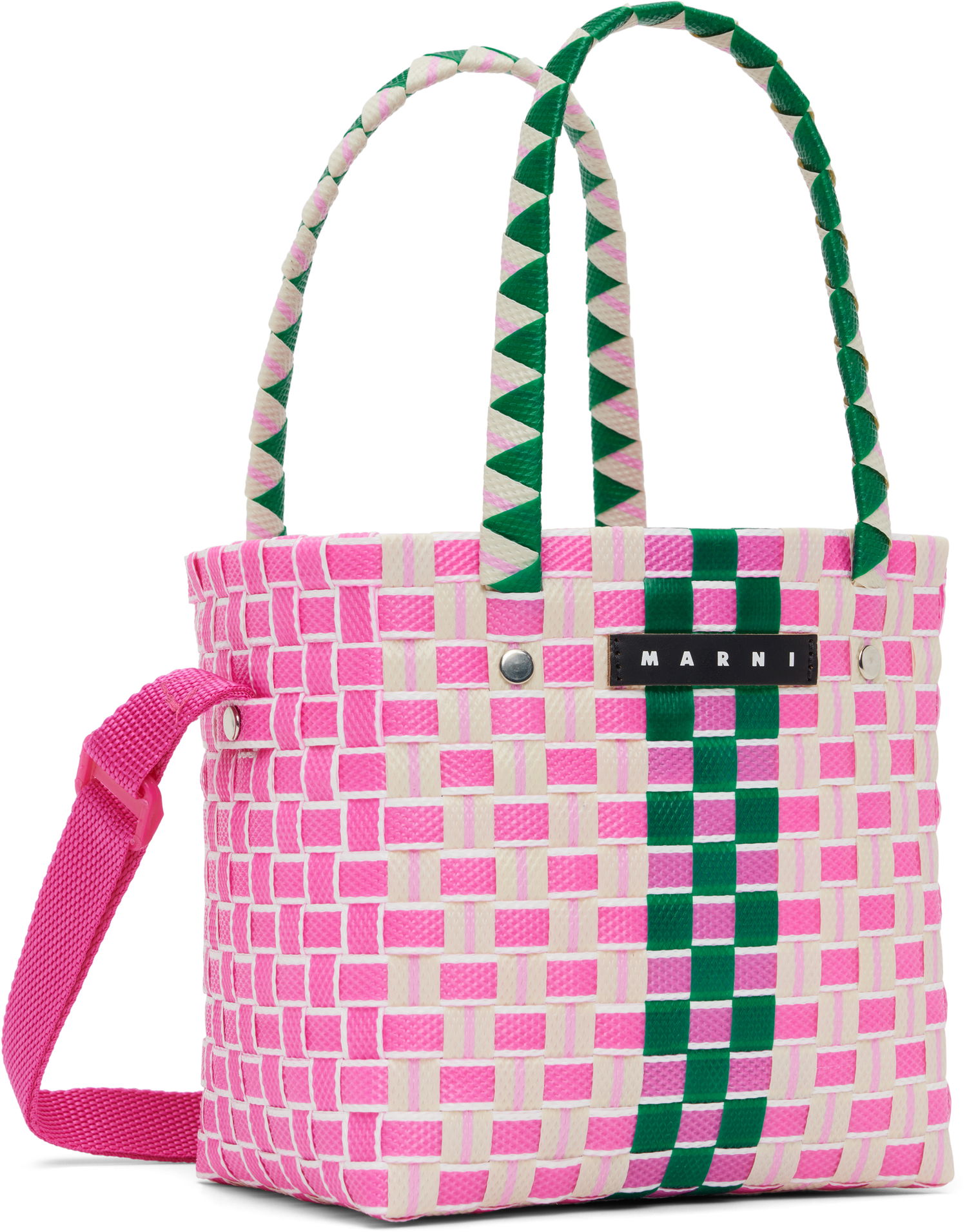 Tote bag Marni Marni Kids Woven Basket Tote Bag Ružová | M01489-M00IW, 1