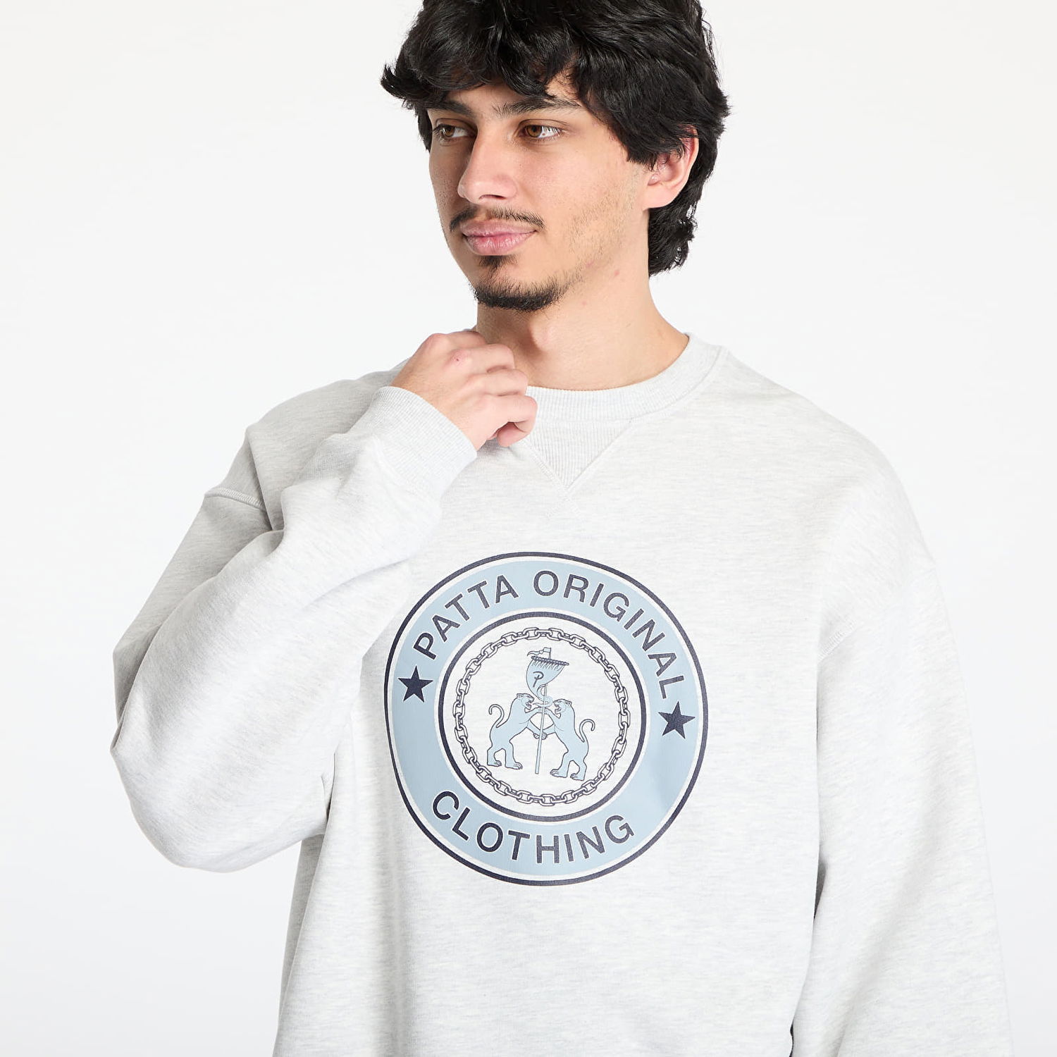 Mikina Patta Patta Marina Crewneck Sweater Šedá | POC-SS25-2050-315-0004-087, 1