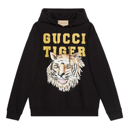 Mikina Gucci Gucci Sweatshirt with Tiger Logo Čierna | 623244-XJD3T-1152