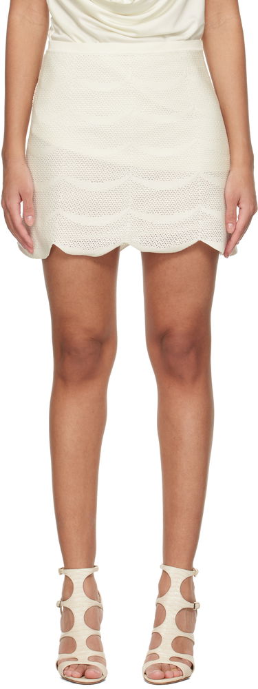 Sukňa Tom Ford Tom Ford Crescent Silk Cotton Mesh Miniskirt Biela | GCK215-YAX844, 0