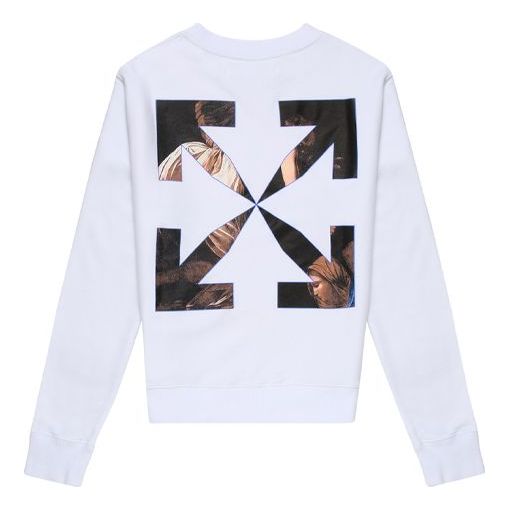 Mikina Off-White Angel Graphic Sweatshirt Biela | OMBA025E20FLE0050110, 0