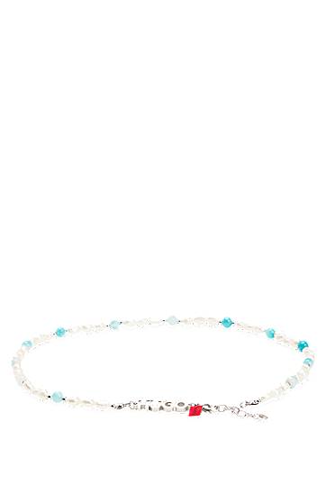 Náramok BOSS Beaded Necklace with Natural Pearls and Colored Stones Rôznofarebný | 50538894