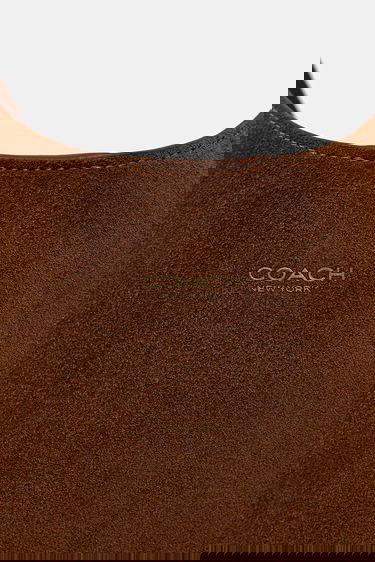 Taška cez rameno Coach Coach Brooklyn Suede Shoulder Bag Hnedá | CW636, 4