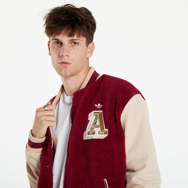 Bunda adidas Originals Varsity Jacket Vínová | HY6037, 1