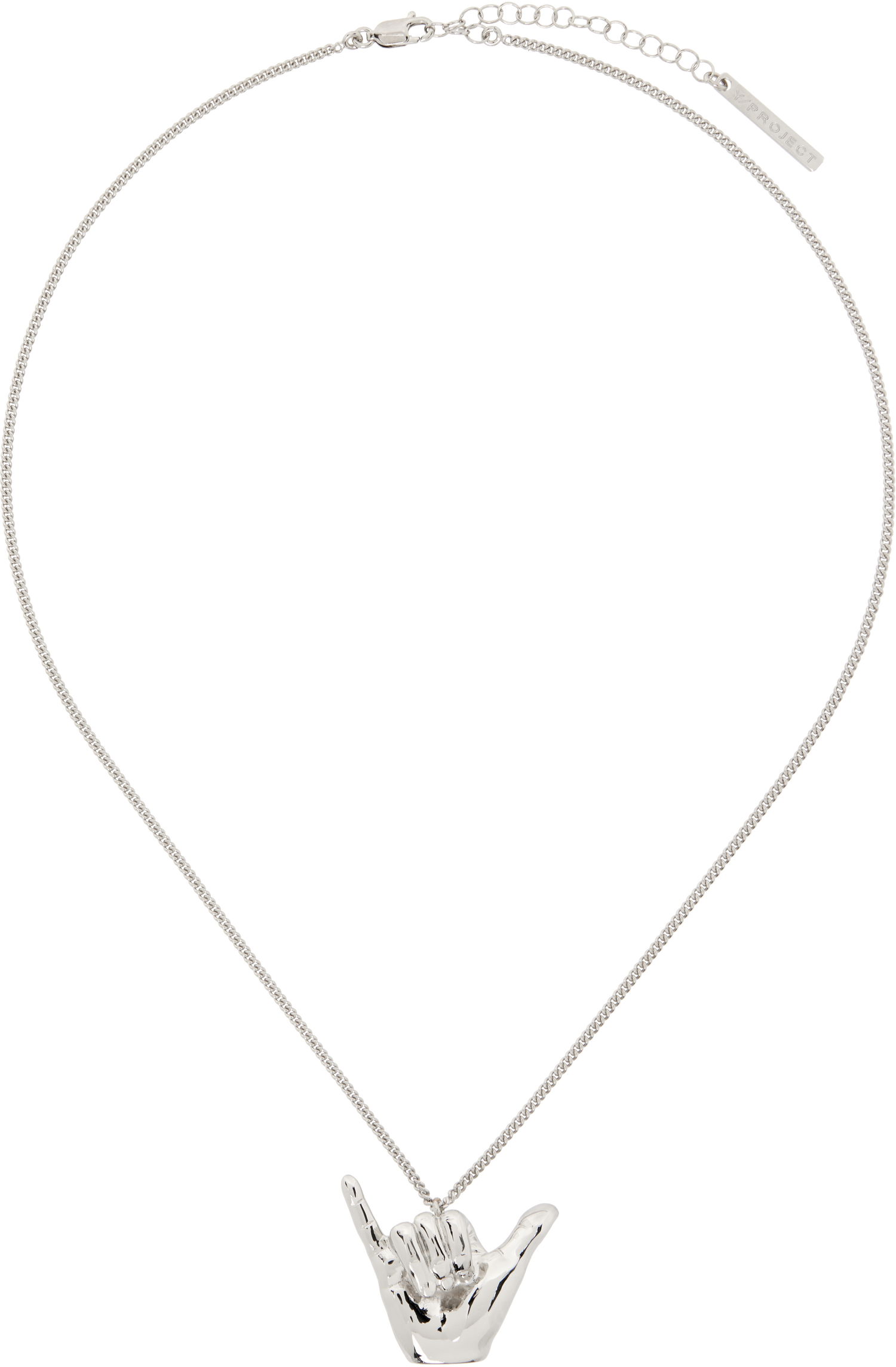 Náhrdelník Y/PROJECT Mini Shaka Pendant Necklace Šedá | 640NE024, 0