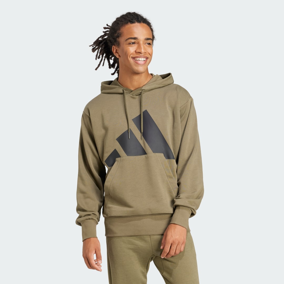 Mikina adidas Performance Essentials Big Logo Fleece Hoodie Zelené | JE8892, 0