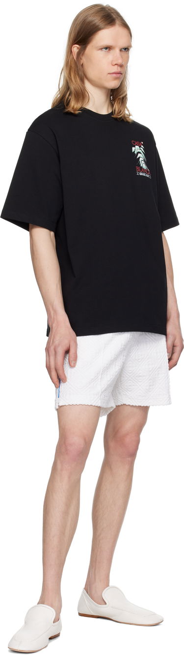 Šortky Casablanca Casablanca Monogram Jacquard Towelling Shorts Biela | MPF25-JTR-271-01, 3
