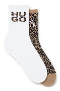 Two-Pack of Socks with Leopard Print