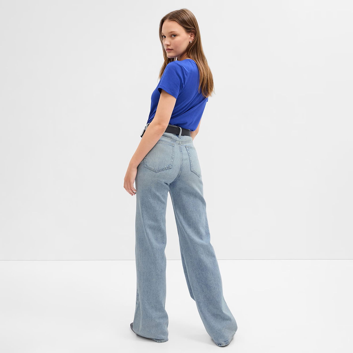 Džínsy GAP Denim Pants Stride - High Rise Light Wash Modrá | 670216-00, 1