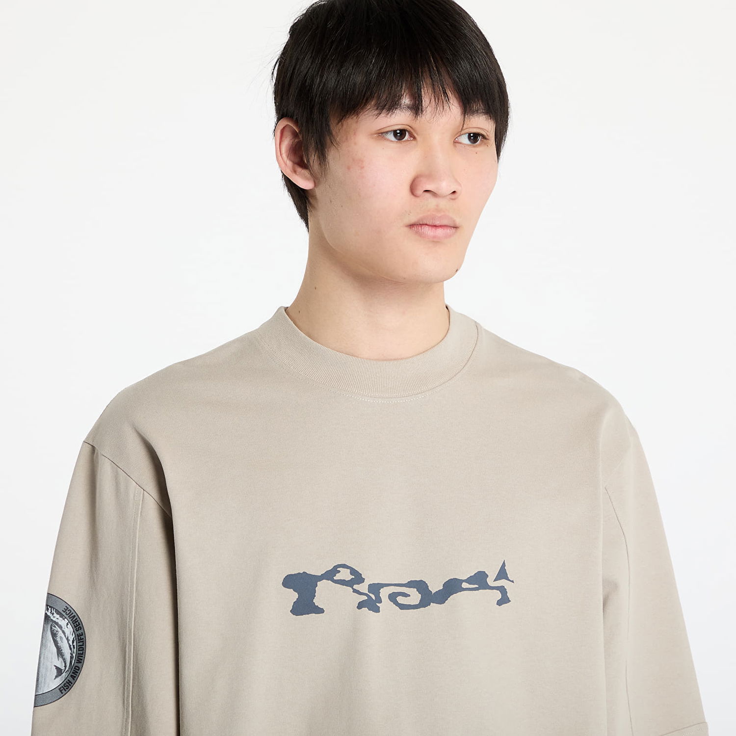 Sveter ROA ROA Division Long Sleeve T-Shirt Béžová | RBMW0434JY39 GRY0004, 1
