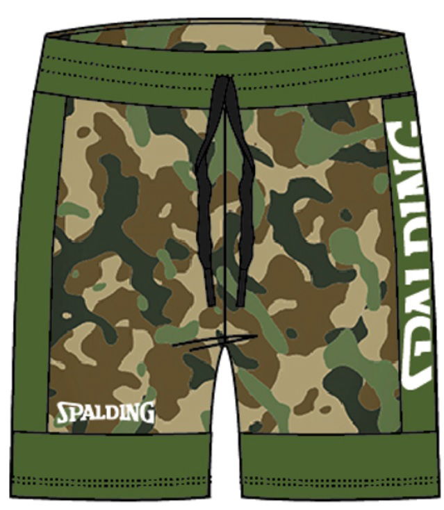 Šortky Spalding Spalding Reversible Shorts Zelené | 40221208-camokhaki, 0