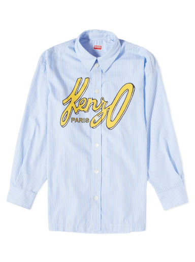 Košeľa KENZO Archive Logo Shirt Tyrkysová | FD65CH5109LM-64