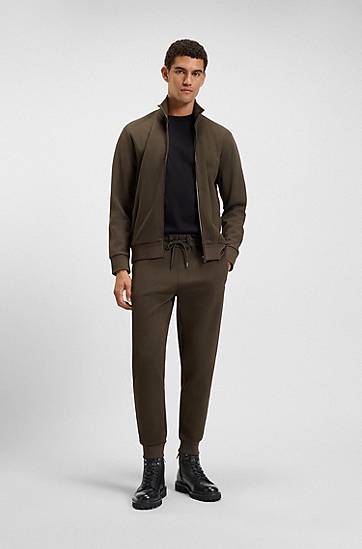 Tenisky a topánky BOSS Grained-leather half boots with hiking-style laces Čierna | 50552581, 1