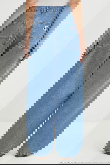 Džínsy Carhartt WIP Brandon Double Knee Pant high waist Modrá | I034635.112, 2