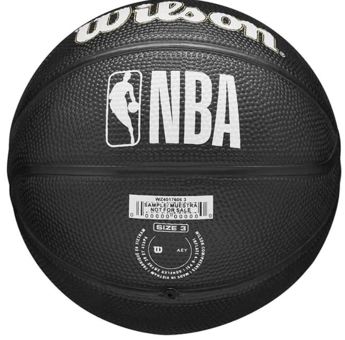 Športový doplnok Wilson Tennis Milwaukee Bucks NBA Team Tribute Mini Basketball Čierna | wz4017606xb, 1