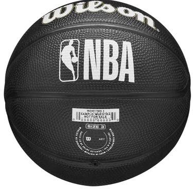 Športový doplnok Wilson Tennis Milwaukee Bucks NBA Team Tribute Mini Basketball Čierna | wz4017606xb, 1