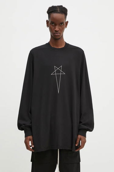 Tričko Rick Owens Jumbo T-Shirt Print Čierna | DU02D2261.RNEP3, 0