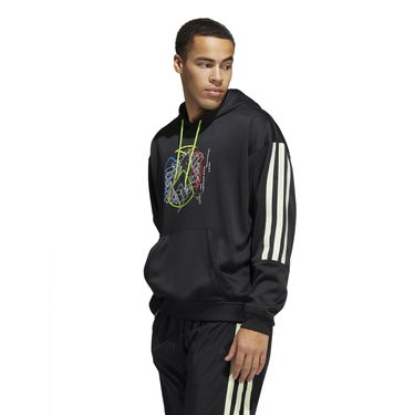 Mikina adidas Performance Men's Hoodie with Graphic Print Čierna | HB5430, 0