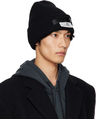 Kulicha Maison Margiela MM6 Maison Margiela Wool Beanie with Taped Label Čierna | SH2TB0003 M13168, 1