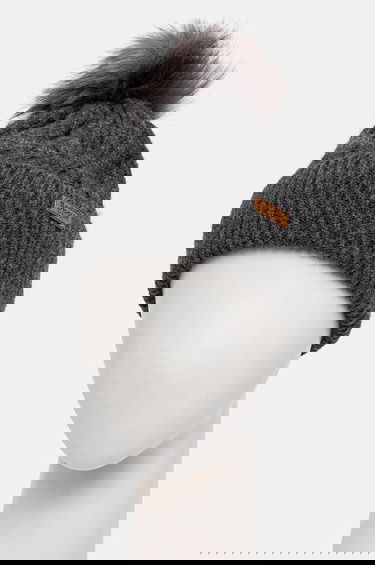 Kulicha Barbour Cable Knit Pom Beanie Šedá | LHA0555, 3