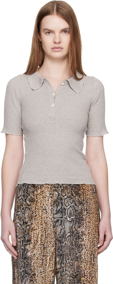 Polo tričko Baserange Ribbed Knit Short Sleeve Scalloped Dual Polo Rôznofarebný | TTDP-RCR-WI25, 0