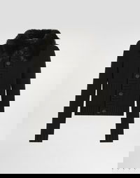 Dolce & Gabbana Wool Jacket with Faux Fur Collar