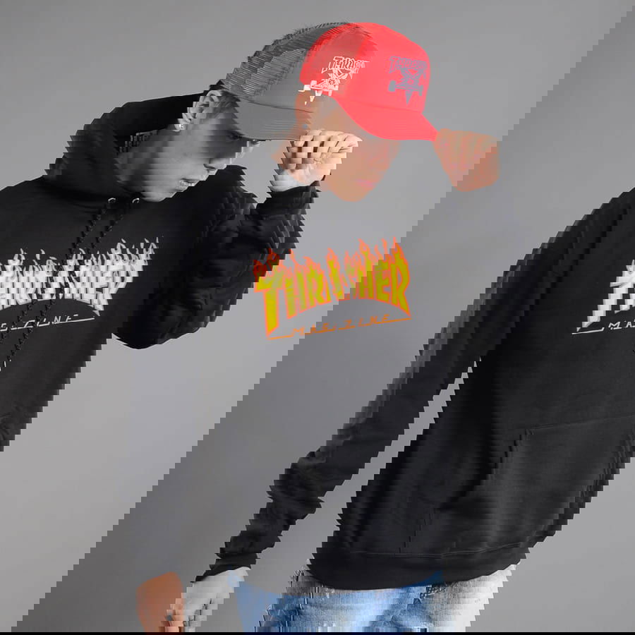 Mikina Thrasher Flame Logo Hoody Čierna | 017222, 0