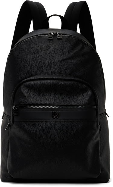 Batoh BOSS Logo Hardware Faux-Leather Backpack Čierna | 50547423, 0