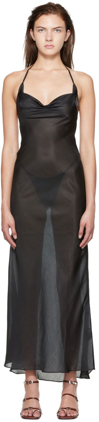 Šaty GUIZIO Guizio Exclusive Halter Neck Maxi Dress Čierna | SD 3, 0