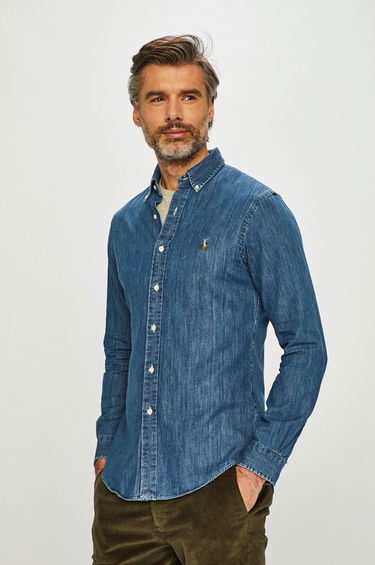 Košeľa Polo by Ralph Lauren Denim Shirt Modrá | 710548539001, 0