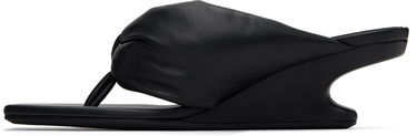 Starostlivosť o obuv Rick Owens Rick Owens Hollywood Thong Cantilever 45 Heeled Sandals Čierna | RP01E7858 LBY, 2