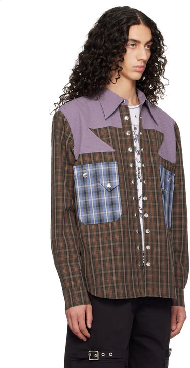 Košeľa Chopova Lowena Vega Plaid Patchwork Button-Up Shirt Rôznofarebný | 2319, 4