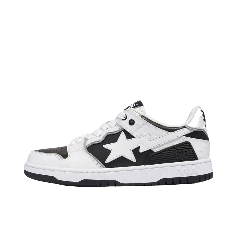 Tenisky a topánky BAPE A Bathing Ape Sk8 Sta #1 Ostrich Pack White Black Biela | 1K30-191-308-BLK/1K30-291-308-BLK/001FWK301308M_BLK