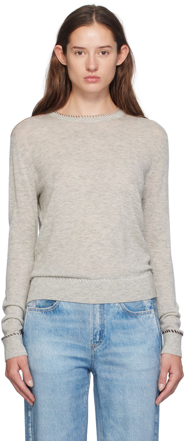 Sveter rag & bone rag & bone Indie Crewneck Sweater Šedá | WAS24F045BG45, 0