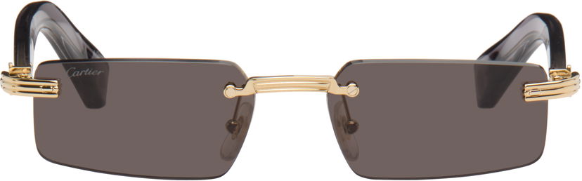 Slnečné okuliare Cartier Rimless Rectangular Sunglasses Hnedá | CT0537S-001