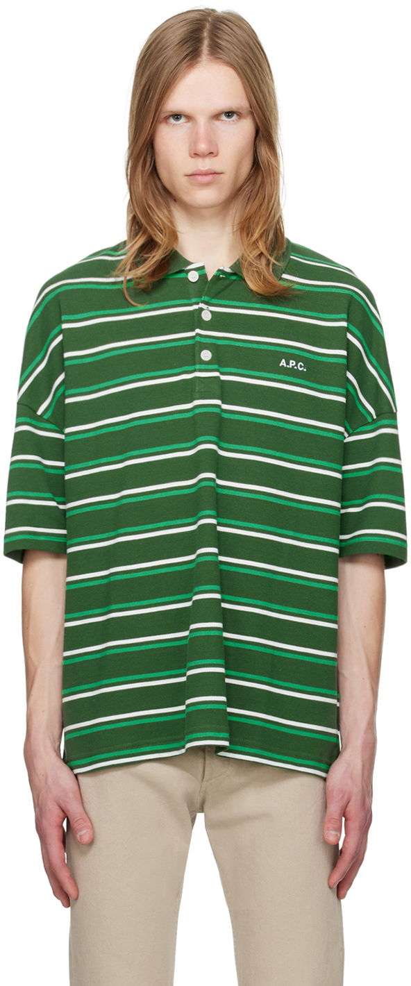 Polo tričko A.P.C. Antoine Polo Tee Zelené | COGXA-H26212, 0