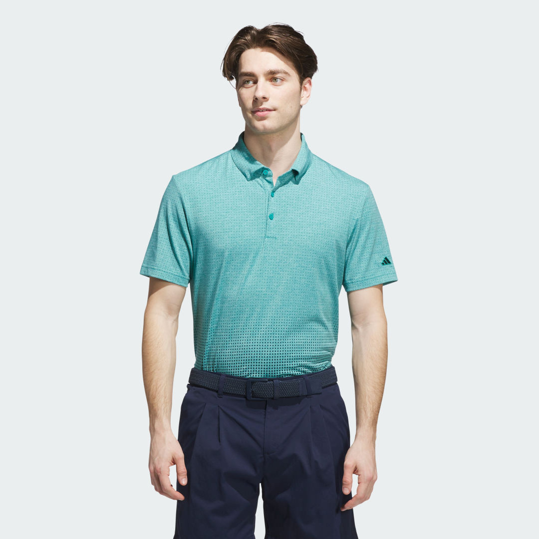 Polo tričko adidas Performance Polo Shirt Go-to Rise Print Tyrkysová | JL7901, 0